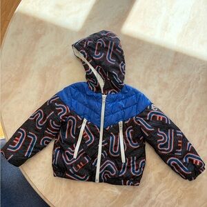 Moncler Black and Red Hooded Jacket